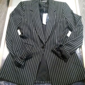 Pinstripe edgy blazer